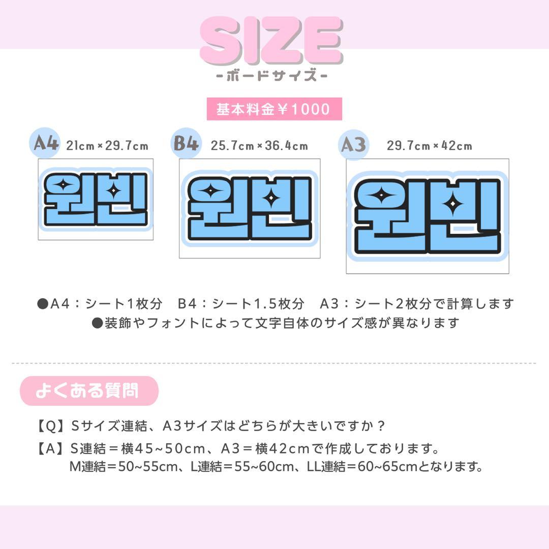 ❤︎うちわ屋さん うちわ文字 オーダー 文字パネル 連結 ハングル ネームボード❤︎