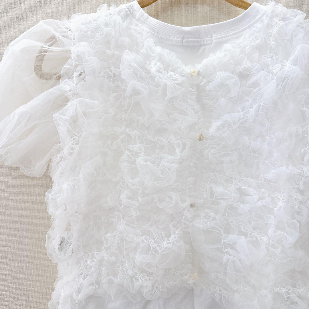 美品　正規品　タグ付き【CLANE/クラネ】チュールベストレイヤードトップス