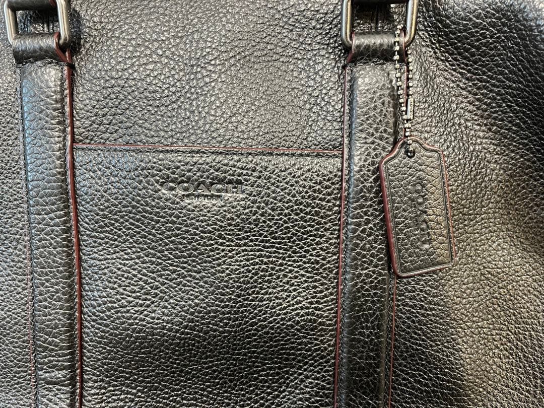 【美品】コーチ COACH レザー ボストンバッグ ブラック