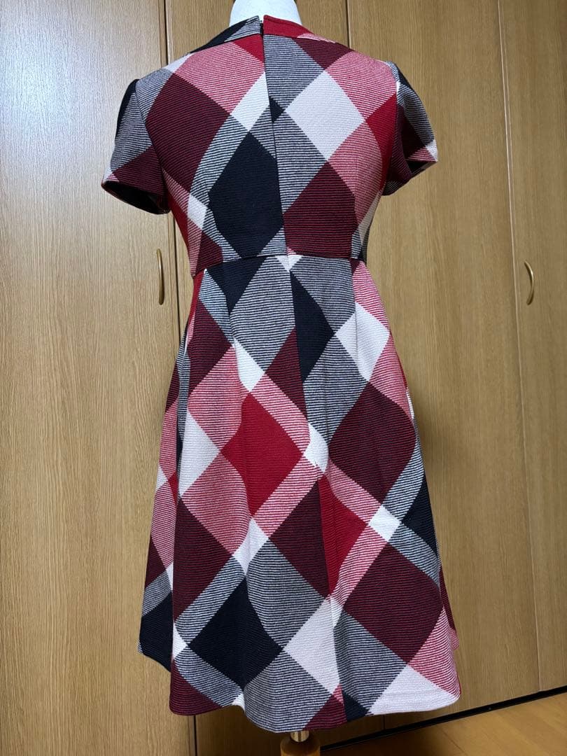 美品☆訳あり☆バーバリーブルーレーベル☆赤チェックワンピース