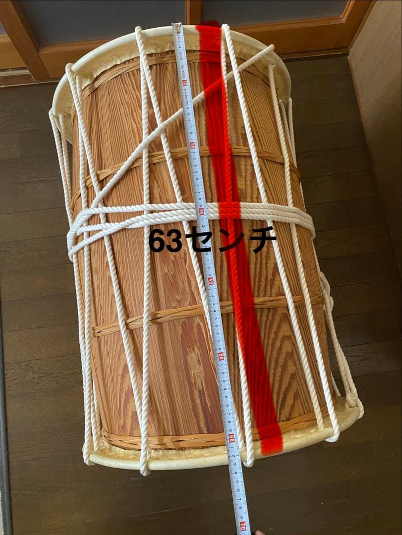 担ぎ桶太鼓・お山参詣用(新品長期保管品)ケース付き