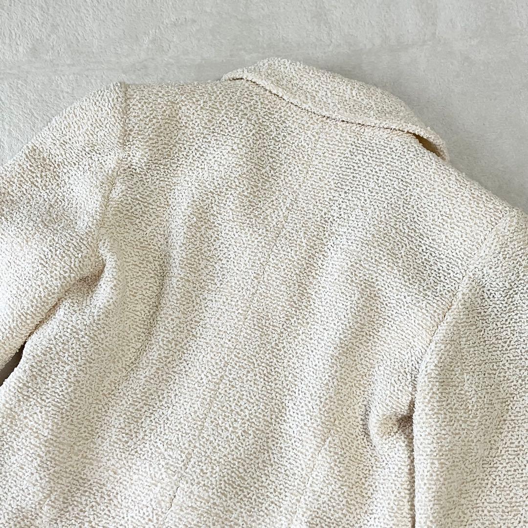 ★美品★シャネル　ツイードジャケット　総柄　シルク　ココマーク　カメリア　ロゴ