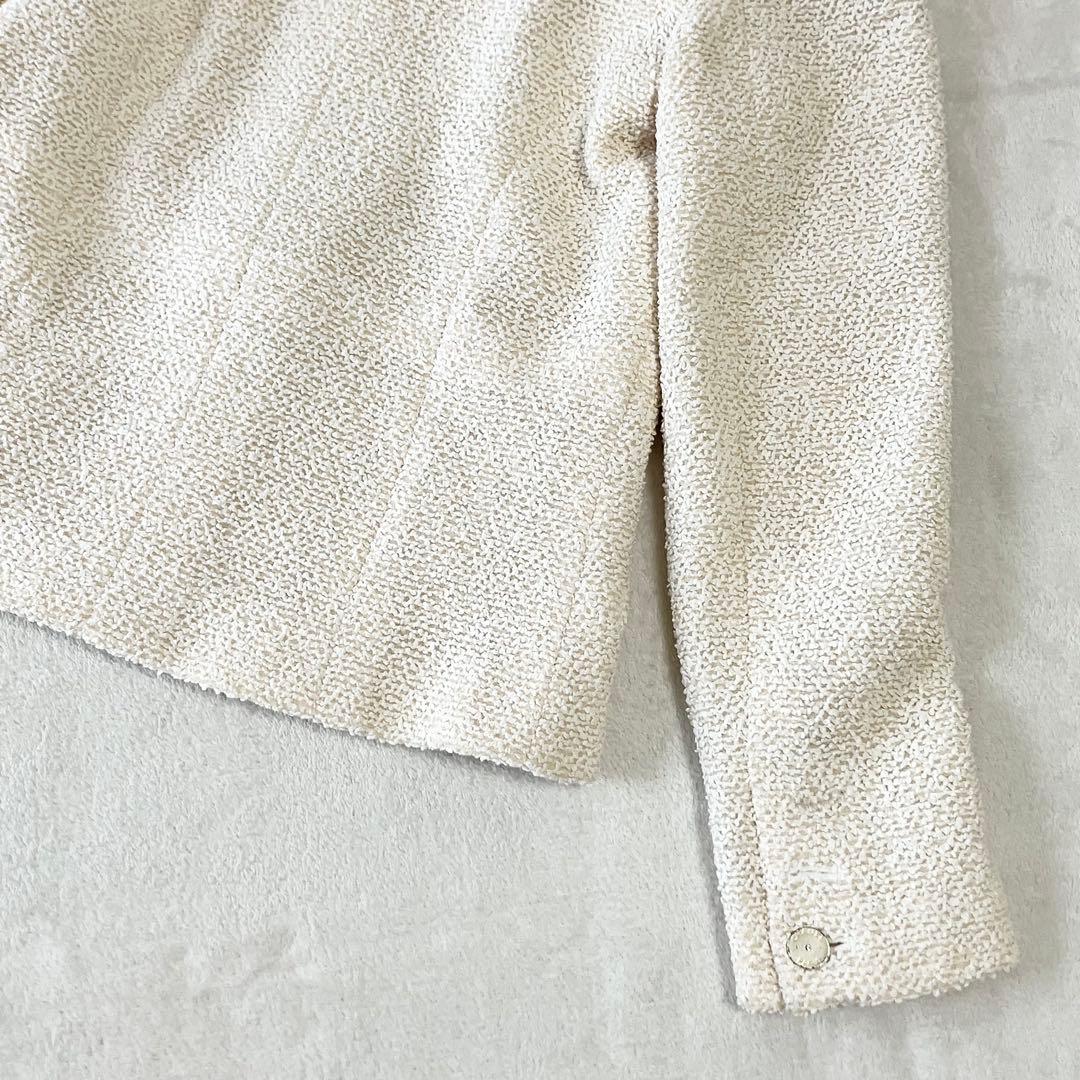 ★美品★シャネル　ツイードジャケット　総柄　シルク　ココマーク　カメリア　ロゴ