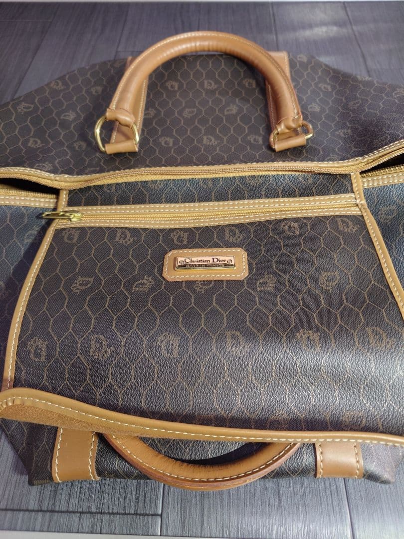 Christian　Dior　ボストンバッグ　ハニカム柄