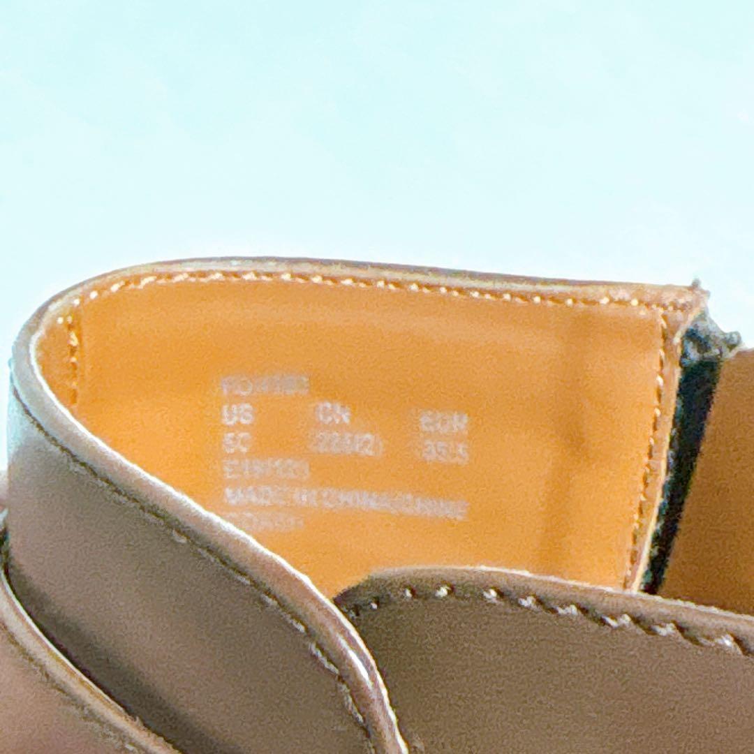 【美品】COACH 本革 レザー ブーツ 22.5cmサイドジップ 馬車ロゴ