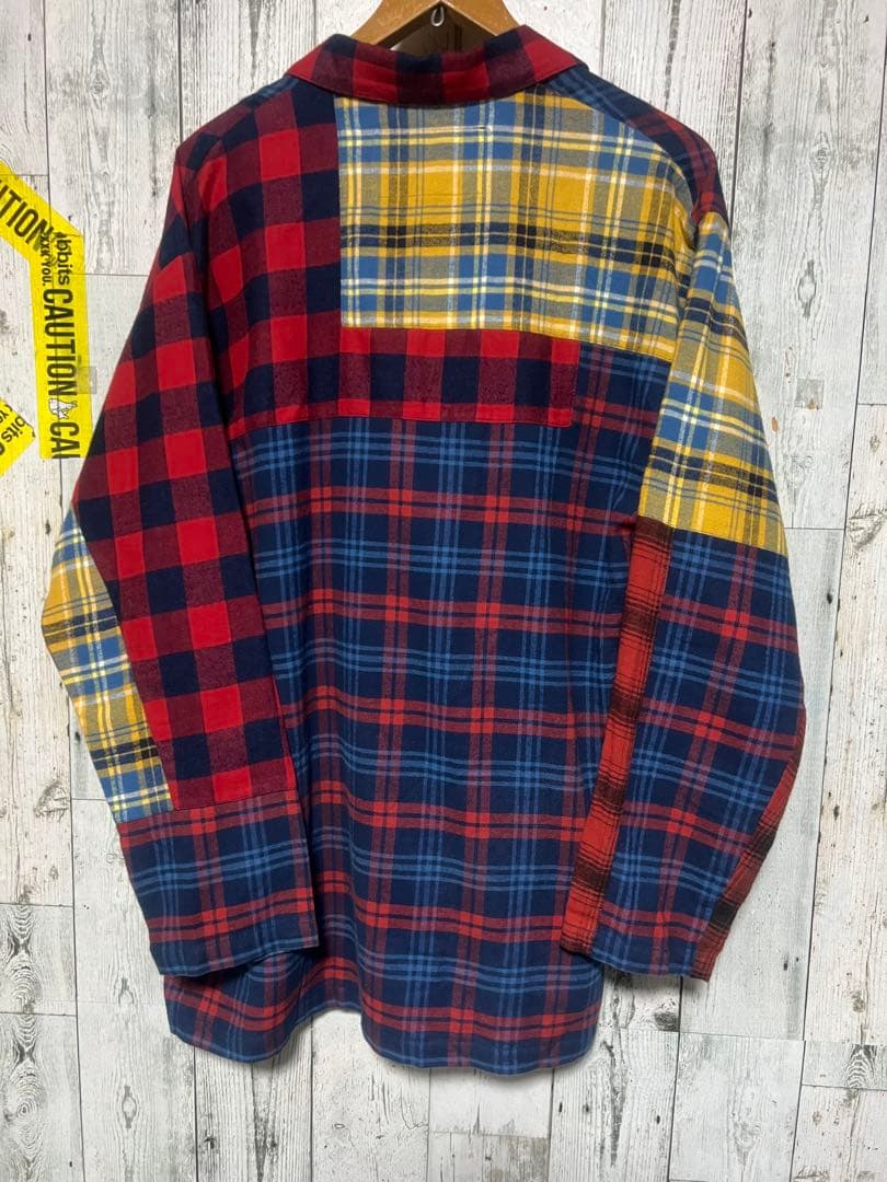 00s whiz limited フランネルシャツ スーツ パッチワーク y2k