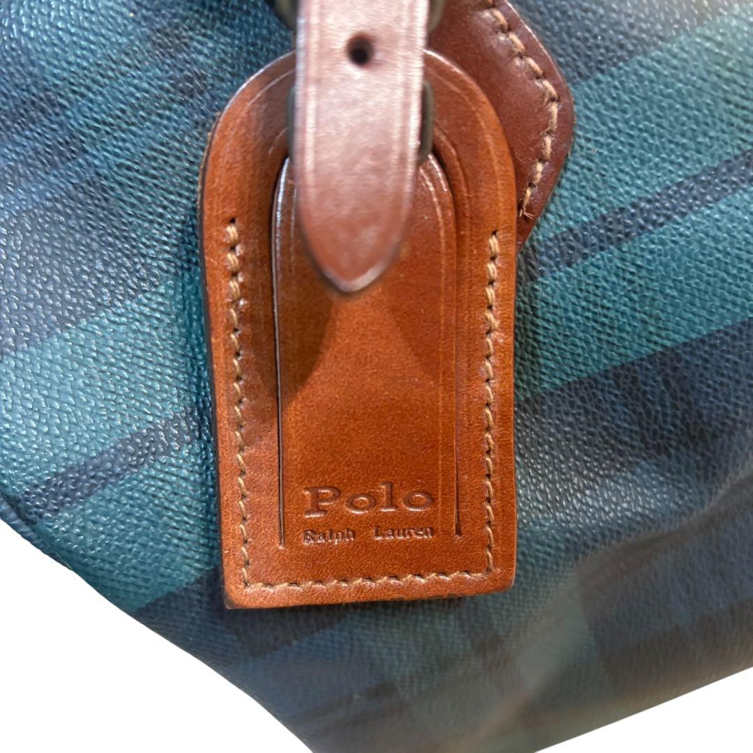 POLO RALPH LAUREN ミニボストン ハンドバッグ　肩掛け　レザー