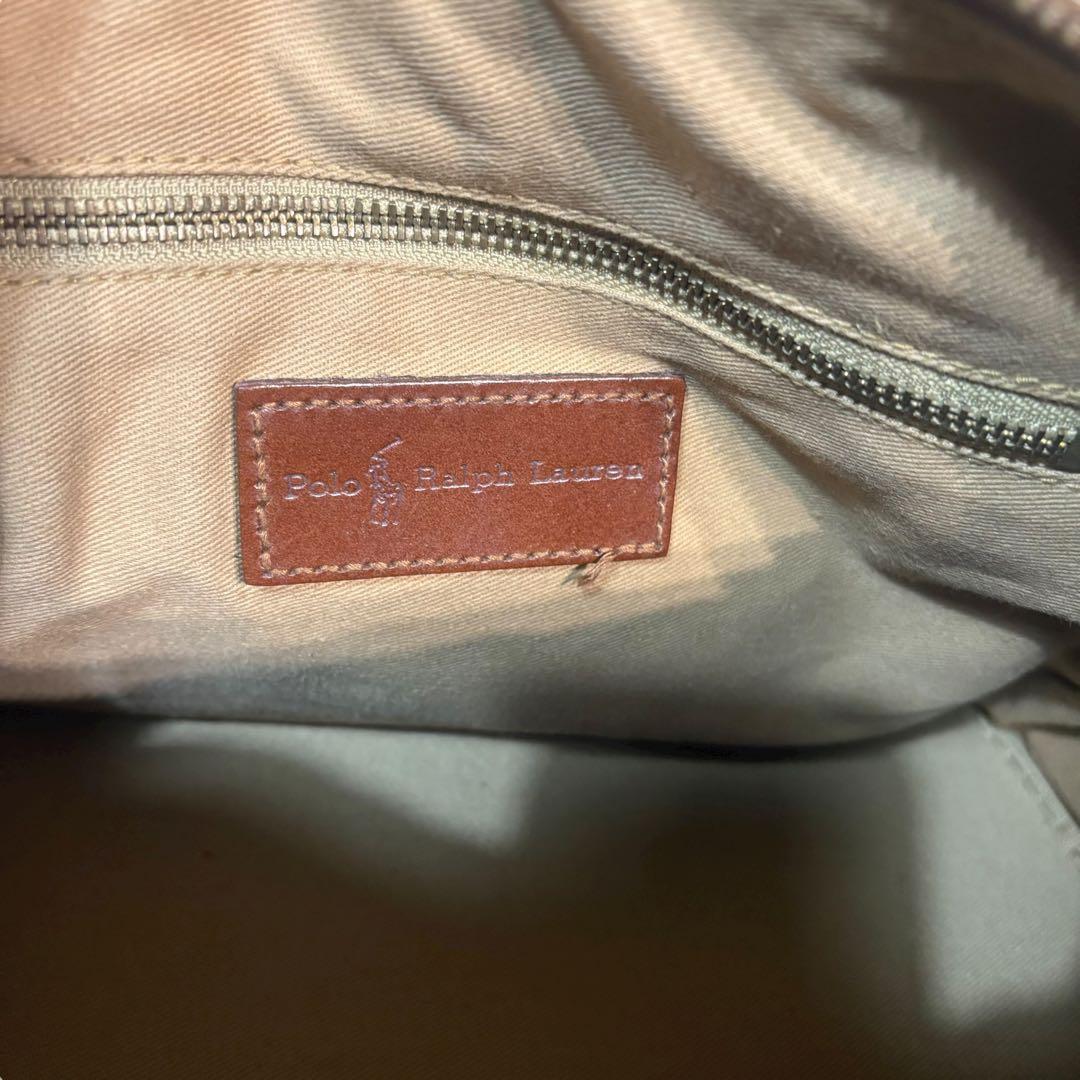 POLO RALPH LAUREN ミニボストン ハンドバッグ　肩掛け　レザー