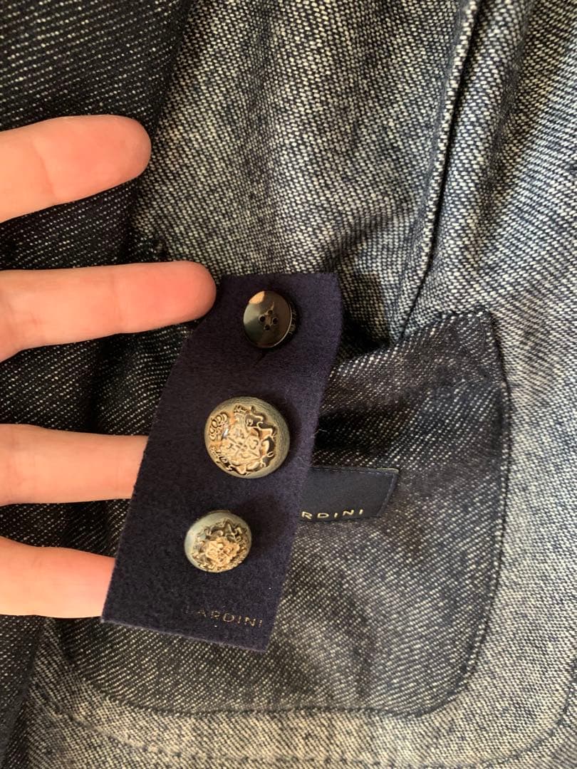 近年 ラルディーニ ダブル テーラードジャケット 46 LARDINI ブレザー