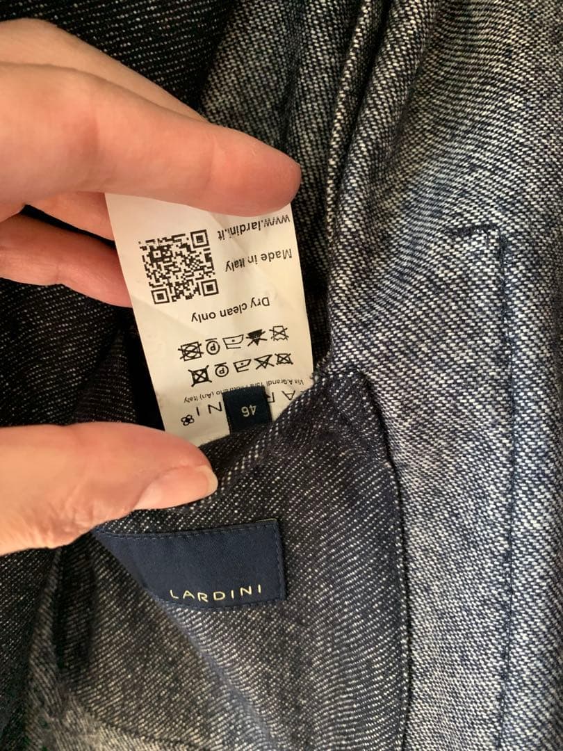 近年 ラルディーニ ダブル テーラードジャケット 46 LARDINI ブレザー