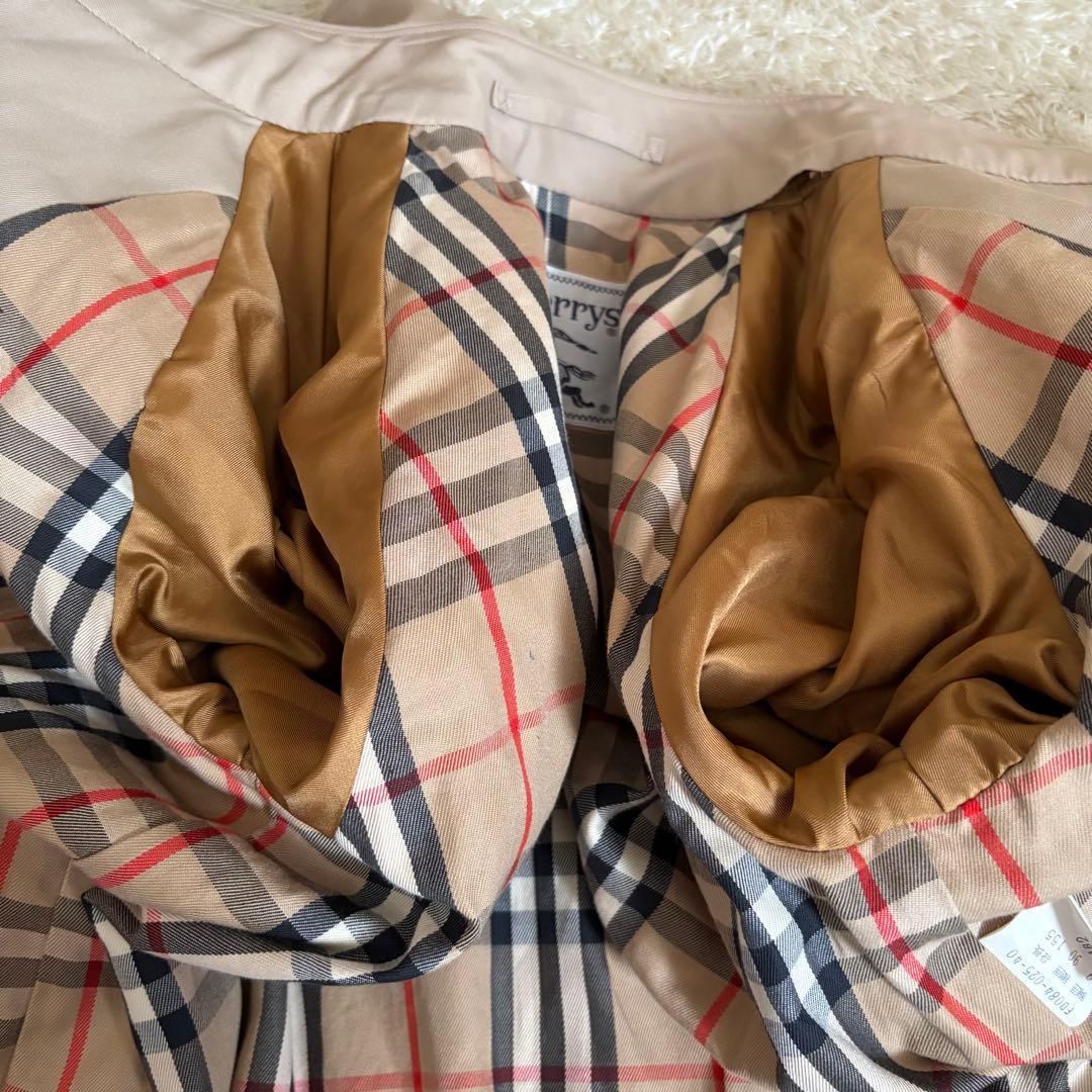 バーバリー トレンチコート ノバチェック ベルト ハニーベージュ ステンカラー