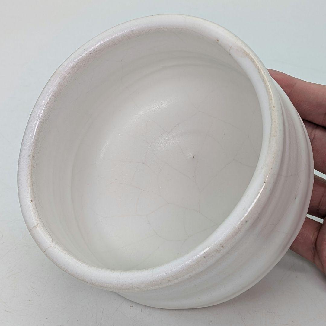 日展作家 田畑陽右 白峰釉茶盌 共箱栞 美濃焼 抹茶碗 抹茶茶碗 茶道具 茶器