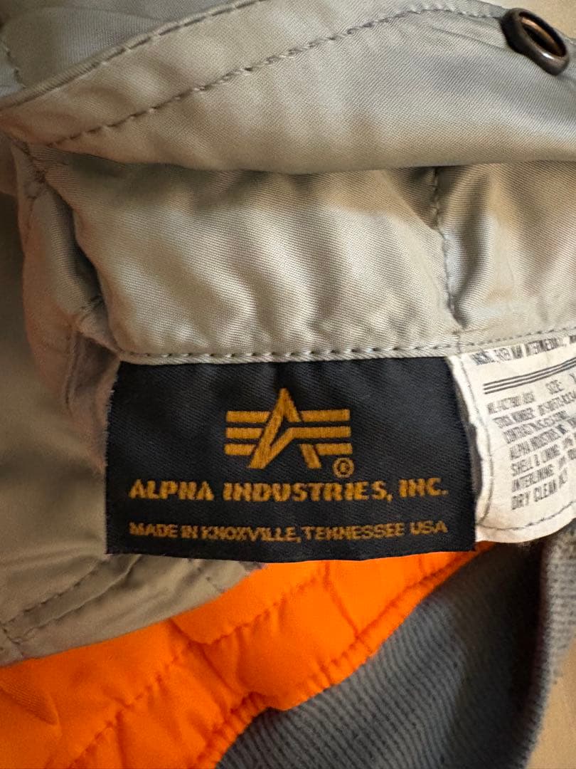 90s alpha MA-1 シルバー　XL アルファ