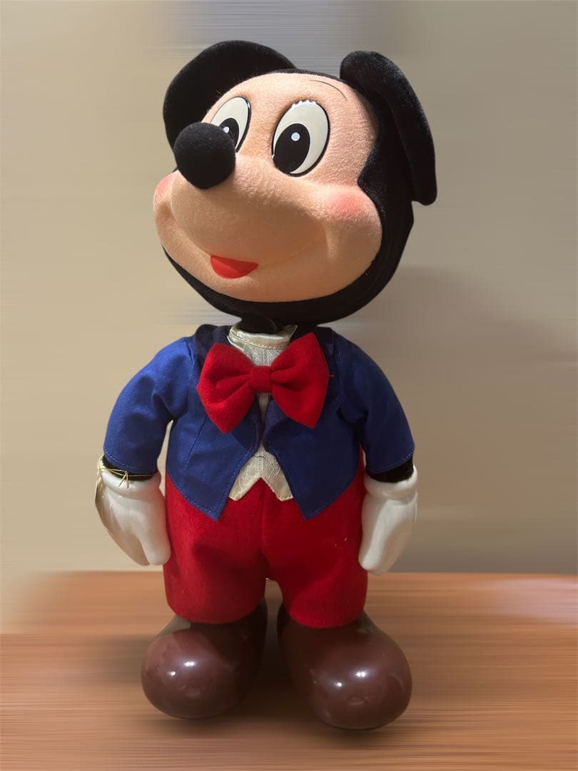 【えいちゃん】昭和レトロSANKYO 首振りミッキーマウス オルゴール