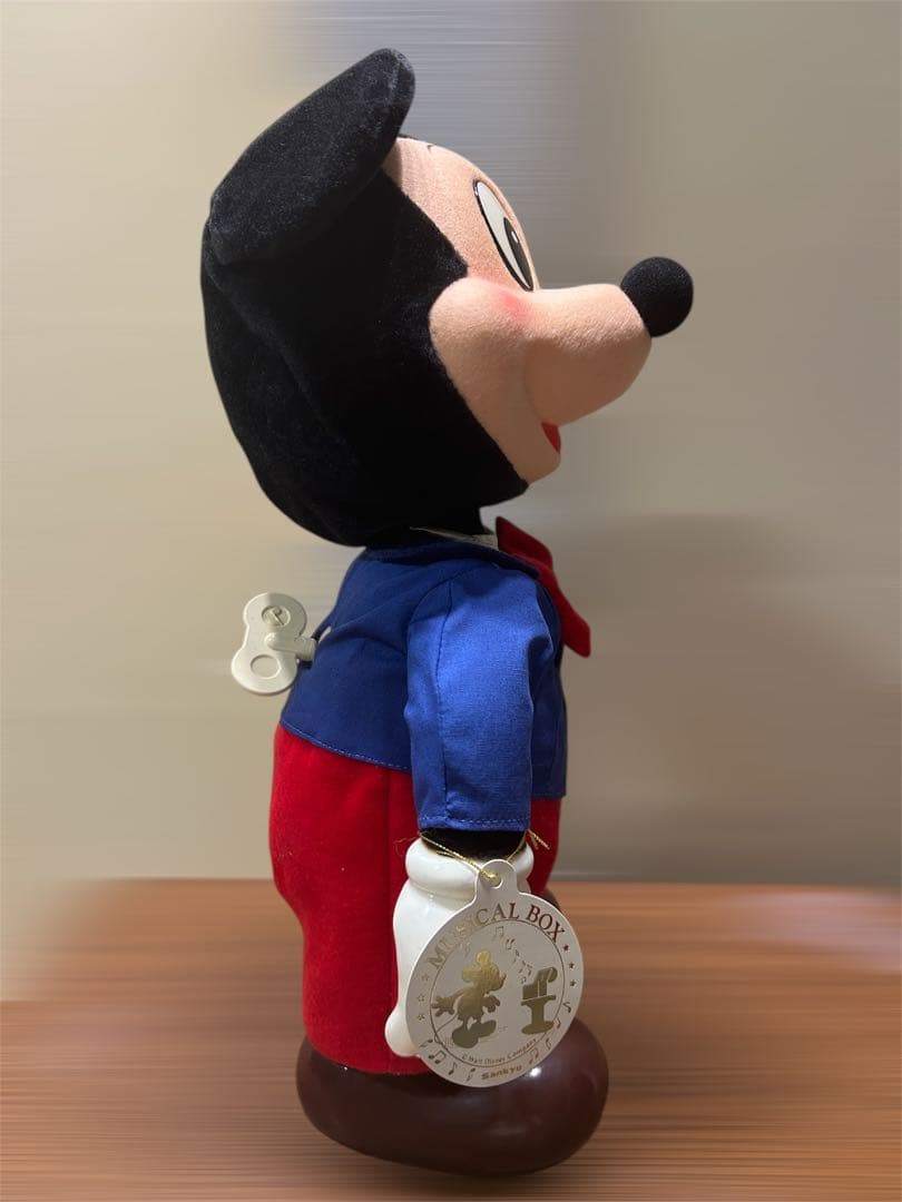 【えいちゃん】昭和レトロSANKYO 首振りミッキーマウス オルゴール