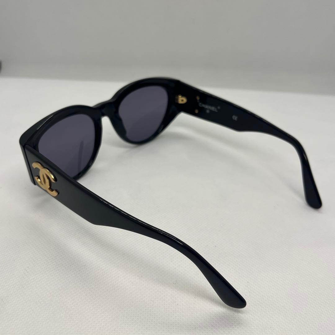 一点物　美品 シャネル キャットアイ サングラス ブラック ココマーク