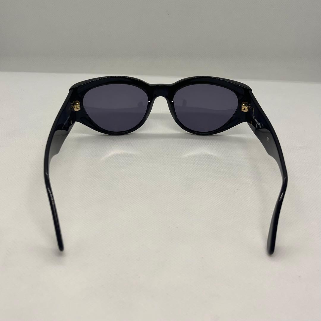 一点物　美品 シャネル キャットアイ サングラス ブラック ココマーク