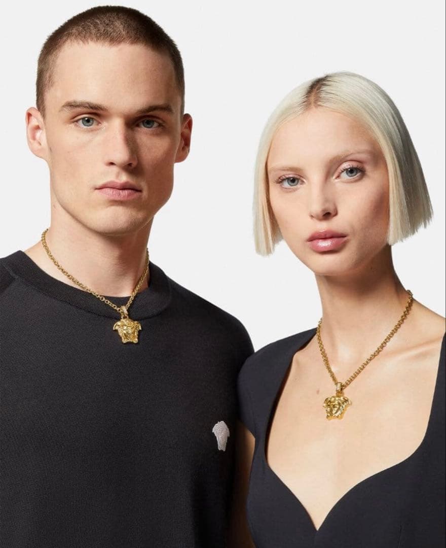 【新品】ヴェルサーチ Versace クリスタル ラ メドゥーサ ネックレス
