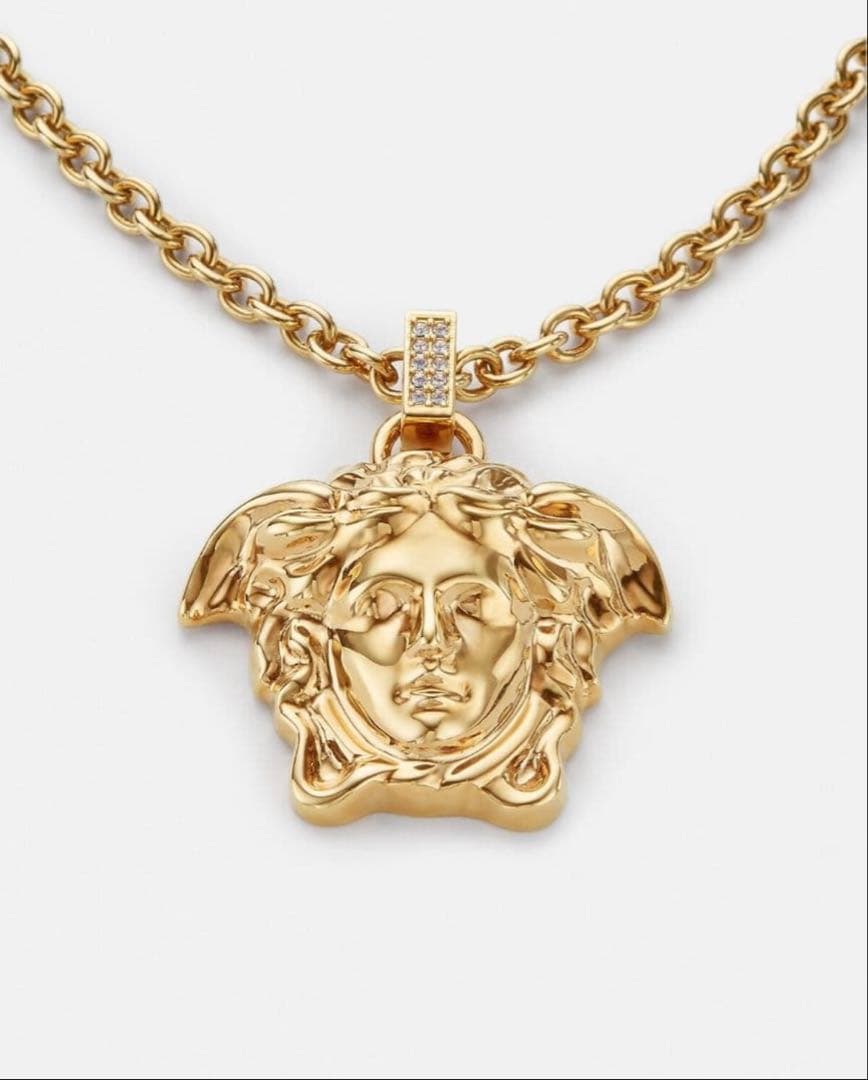 【新品】ヴェルサーチ Versace クリスタル ラ メドゥーサ ネックレス