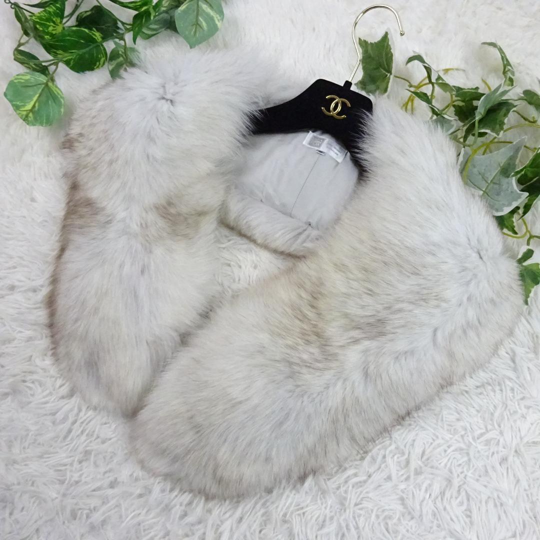 美品　SAGA FOX　サガフォックス　ボリュームファー ショール　ファー　大判