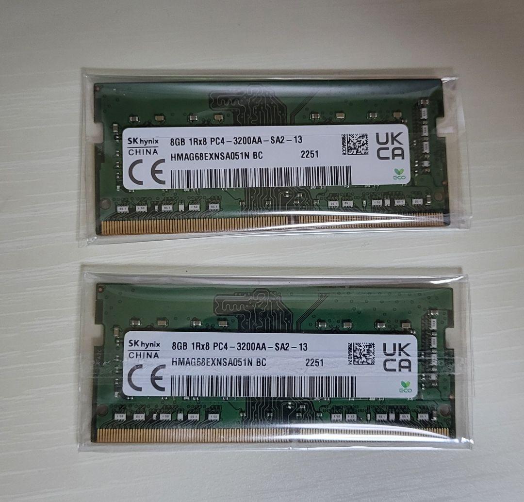 SK hynix 16GB(8x2) DDR4 3200MHz メモリ