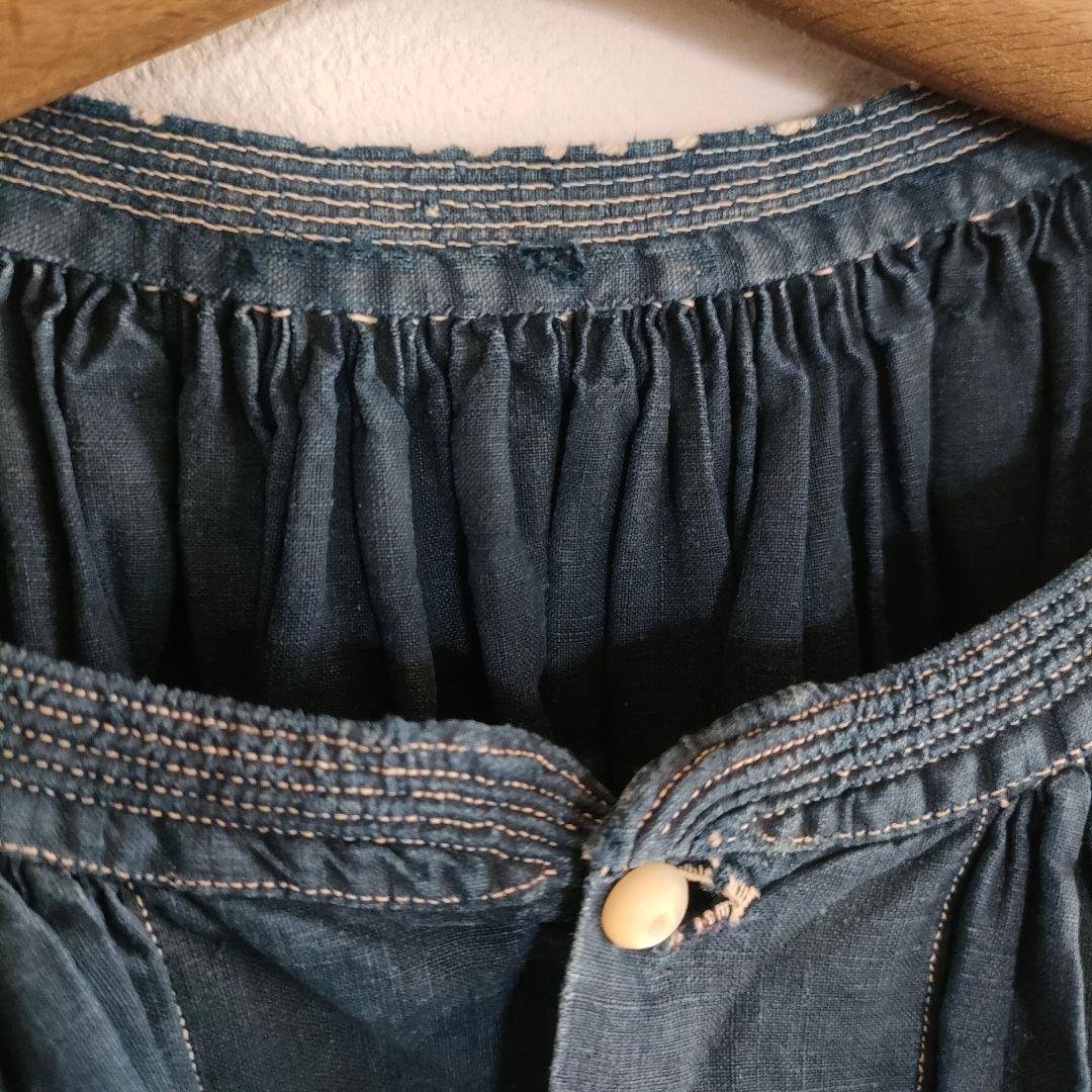 ジャケット・アウター 1900s antique biaude indigo linen smock