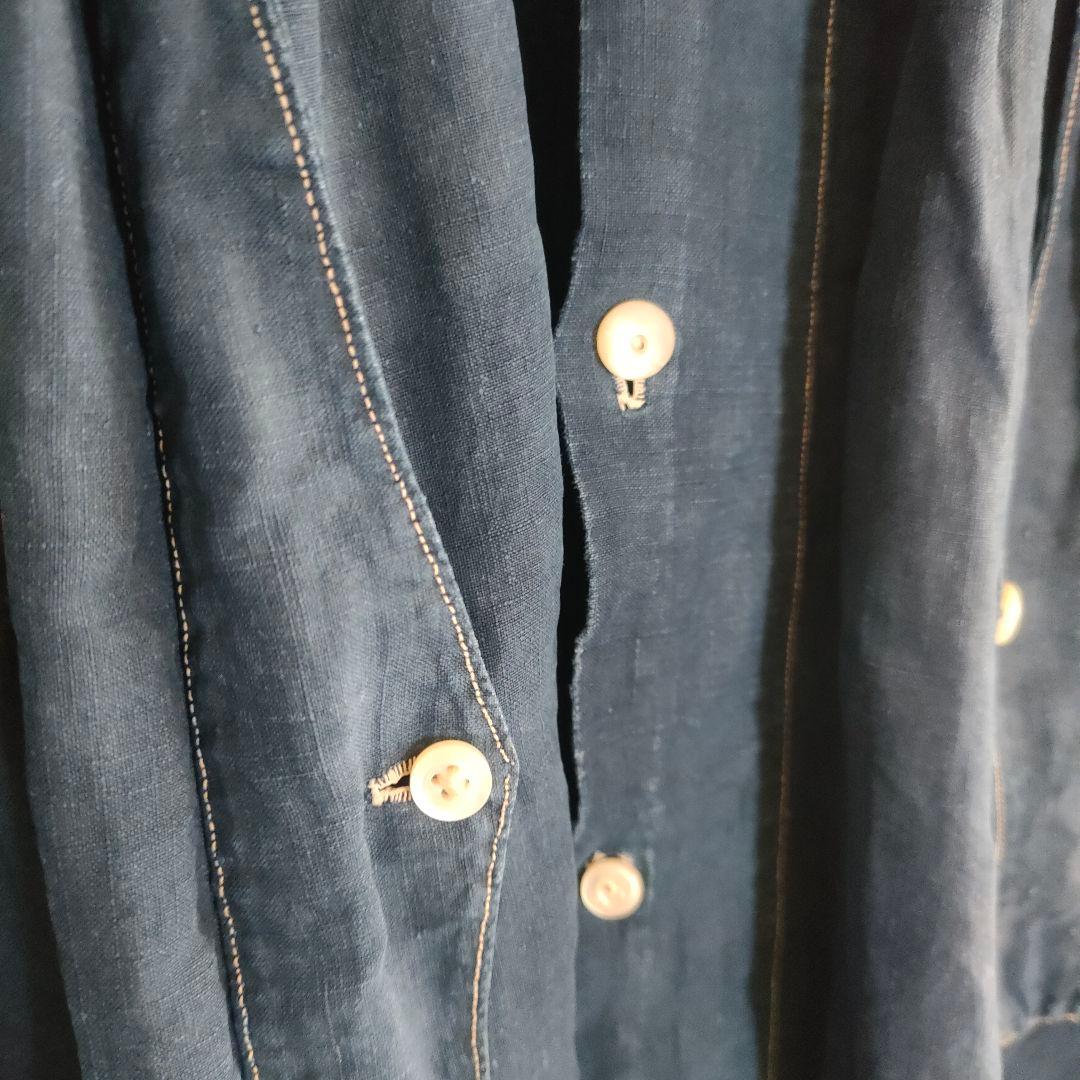 ジャケット・アウター 1900s antique biaude indigo linen smock