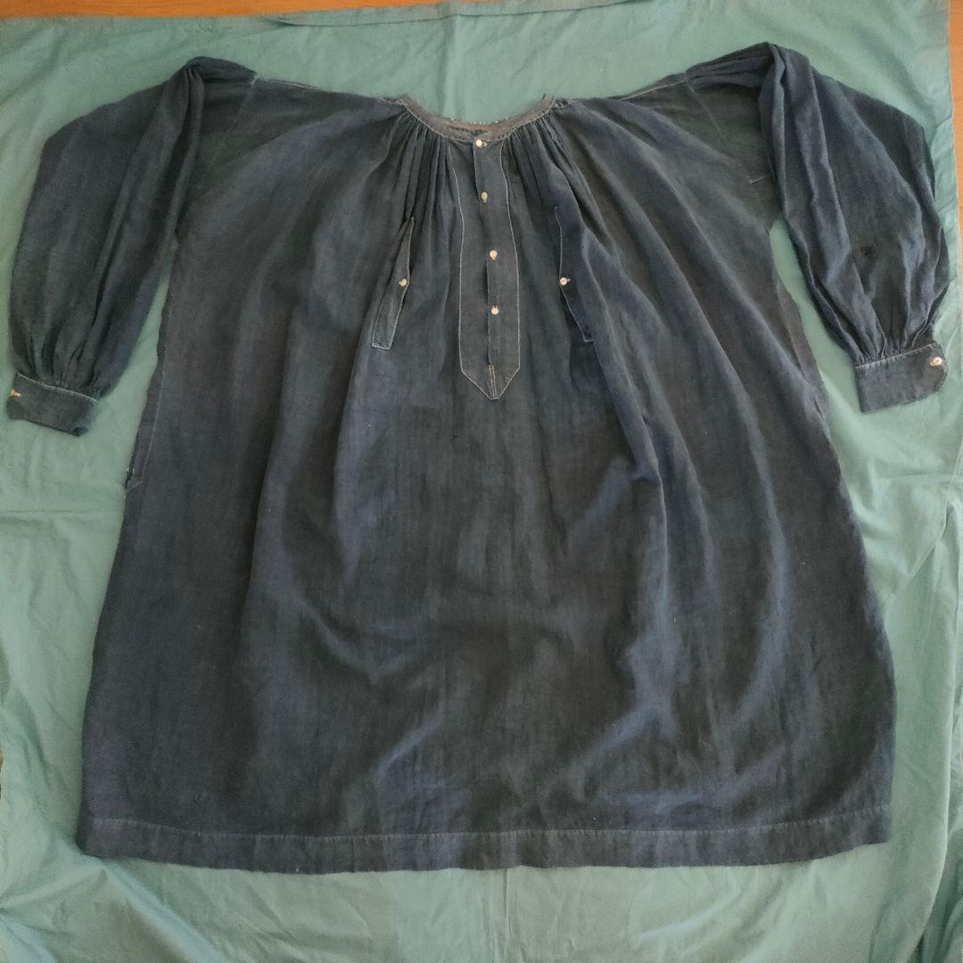 ジャケット・アウター 1900s antique biaude indigo linen smock