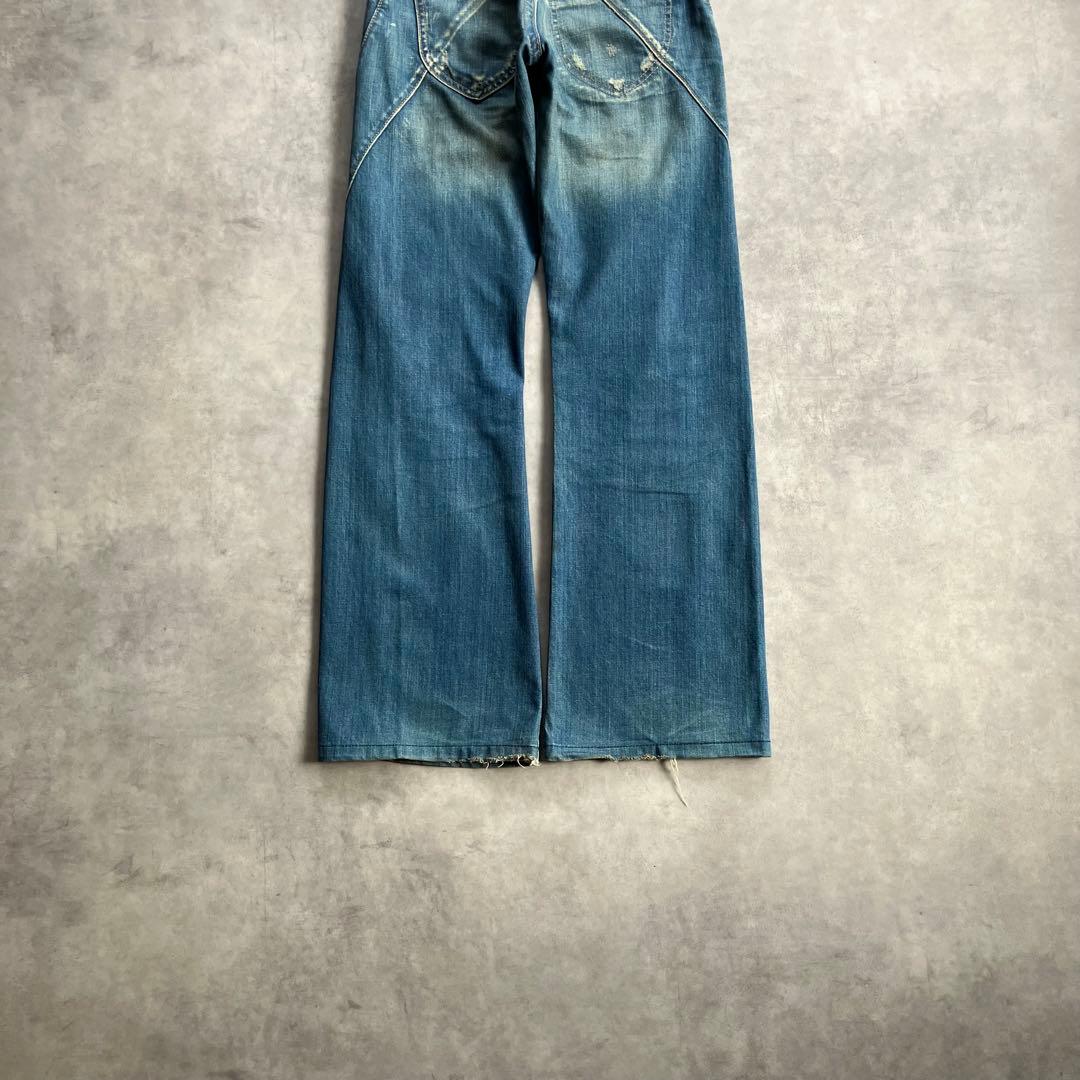 パンツ 00s y2k archive replay wide flare denim