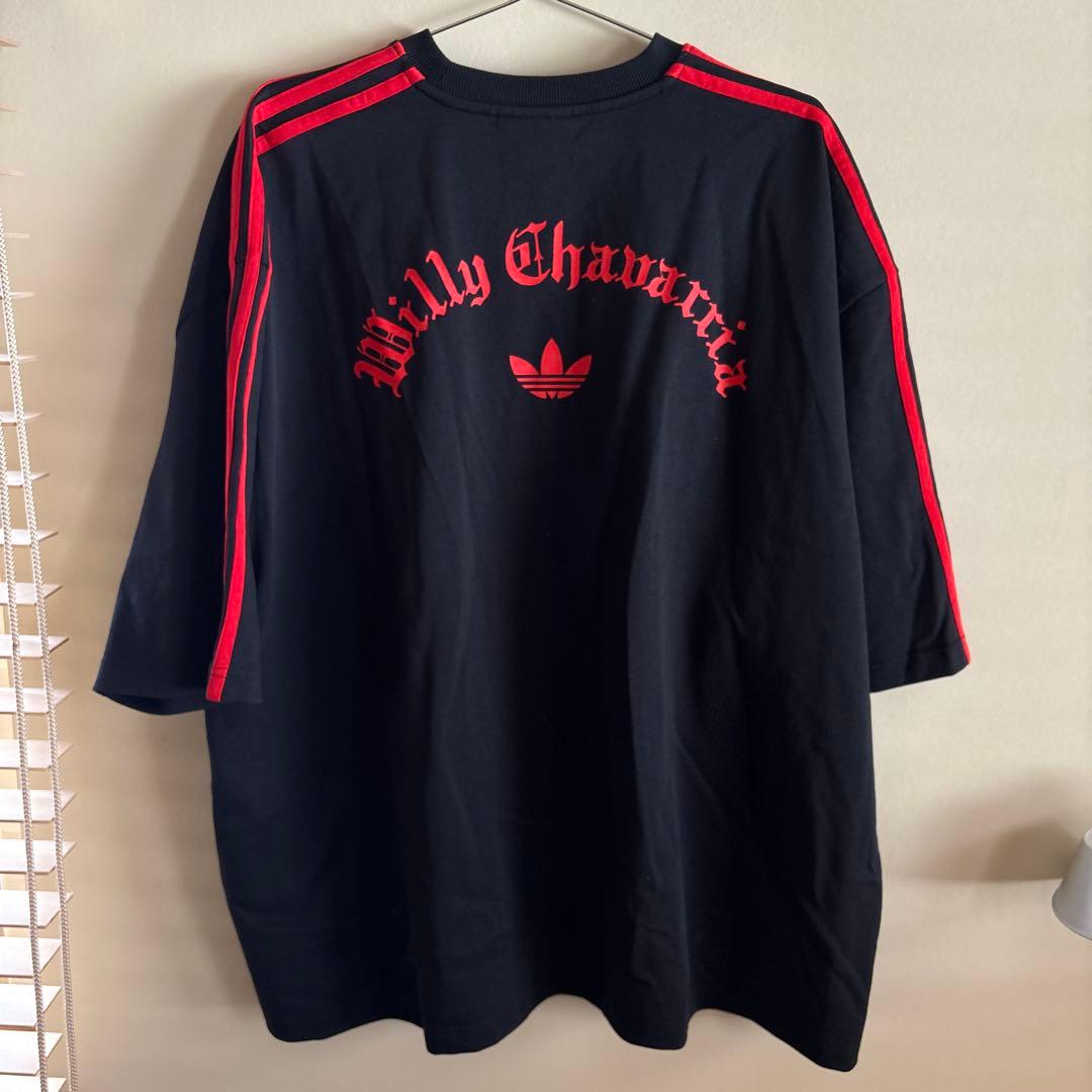 adidas Willy Chavarria Tシャツ 黒/赤
