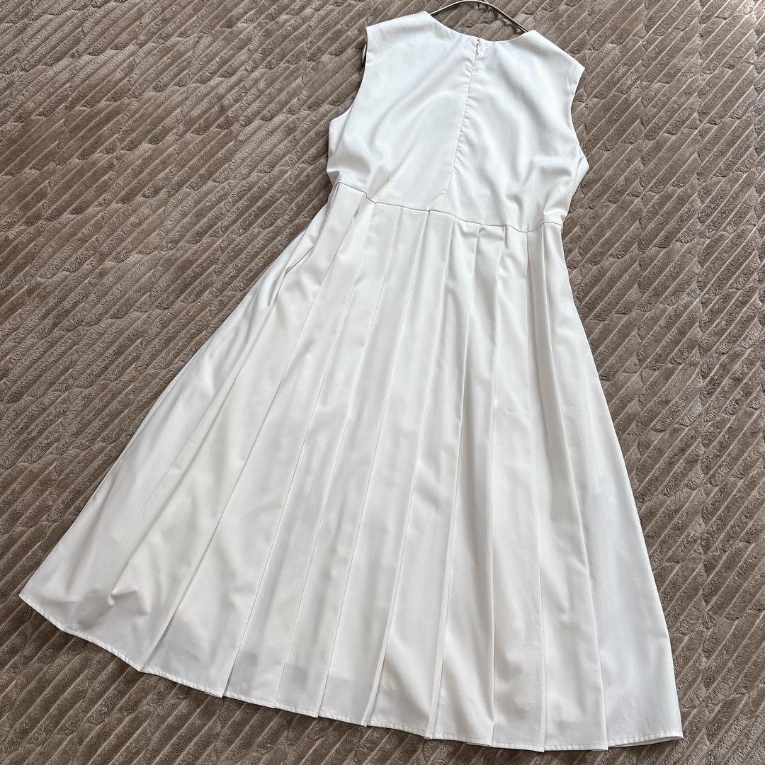 美品✨セルフォード　Aラインプリーツワンピース　2way ベスト襟付き　上品　S