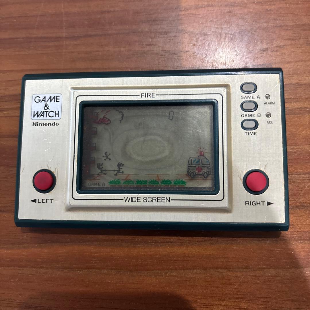 Nintendo 任天堂 ゲーム＆ウォッチ ワイドスクリーン ファイア 動作品