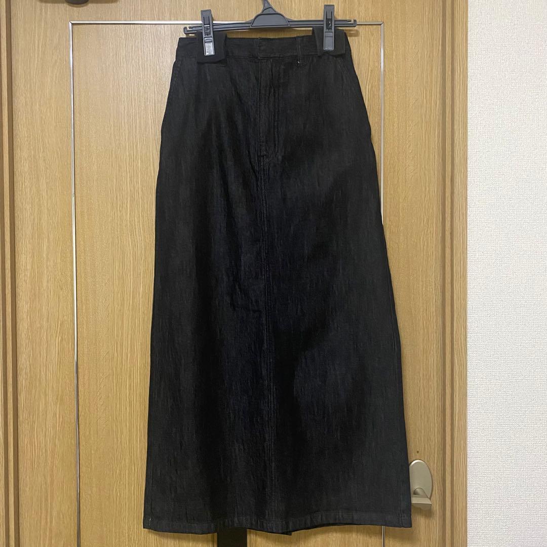 crewre ミニマルIラインデニムスカート black size1