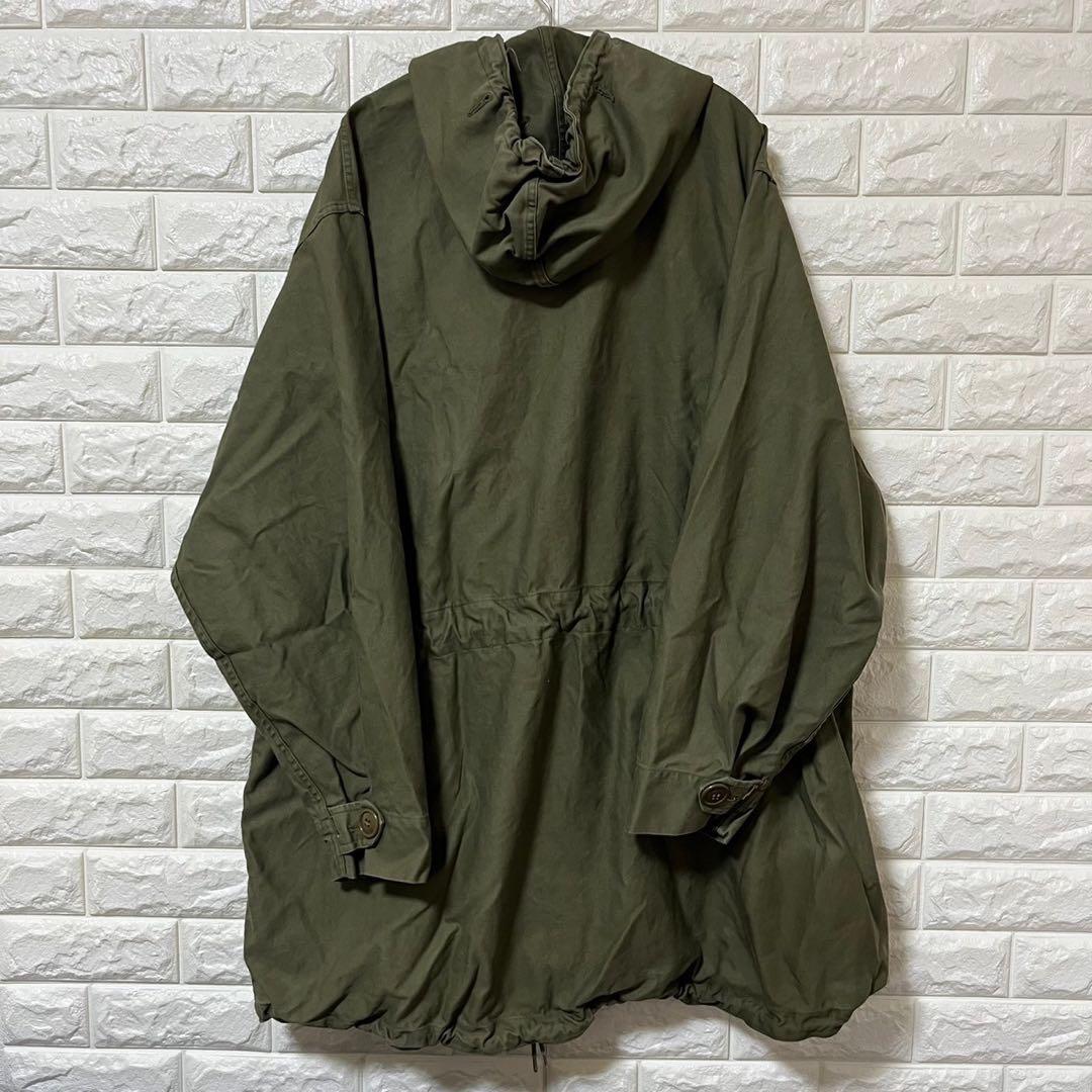 【ミリタリージャケット】モッズコート　古着【メンズ3XL】カーキ　I４