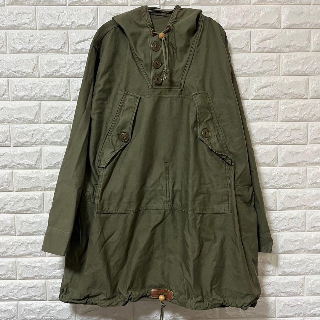 【ミリタリージャケット】モッズコート　古着【メンズ3XL】カーキ　I４