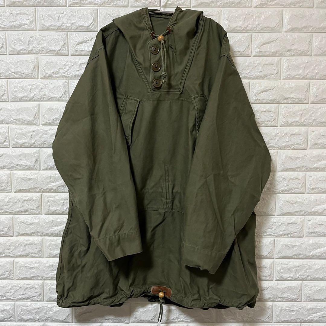 【ミリタリージャケット】モッズコート　古着【メンズ3XL】カーキ　I４