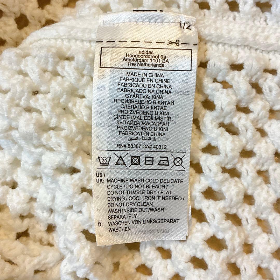 adidas CLOT CROCHET POLO CWHITE アディダス S