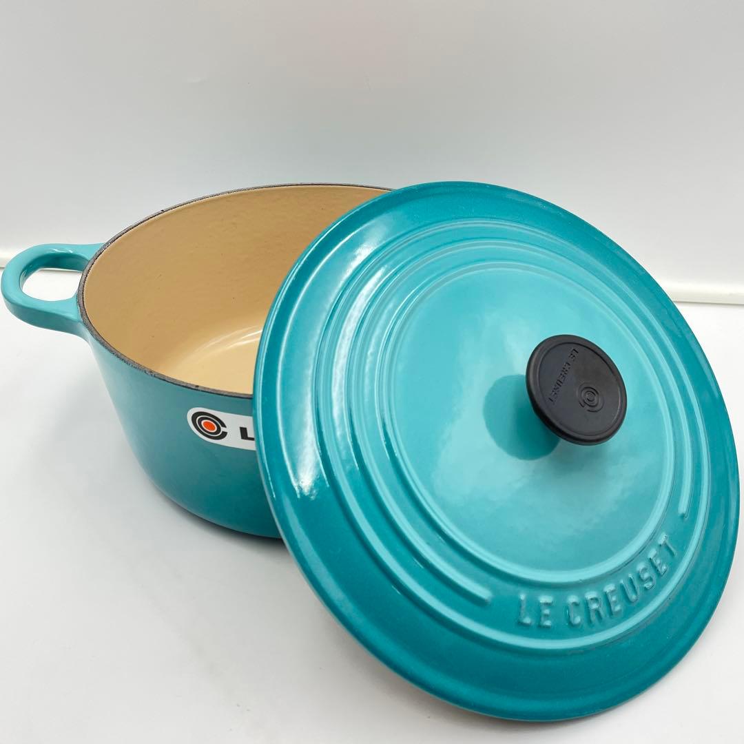 ル・クルーゼ　ココット・ロンド 22cm カリビアンブルー