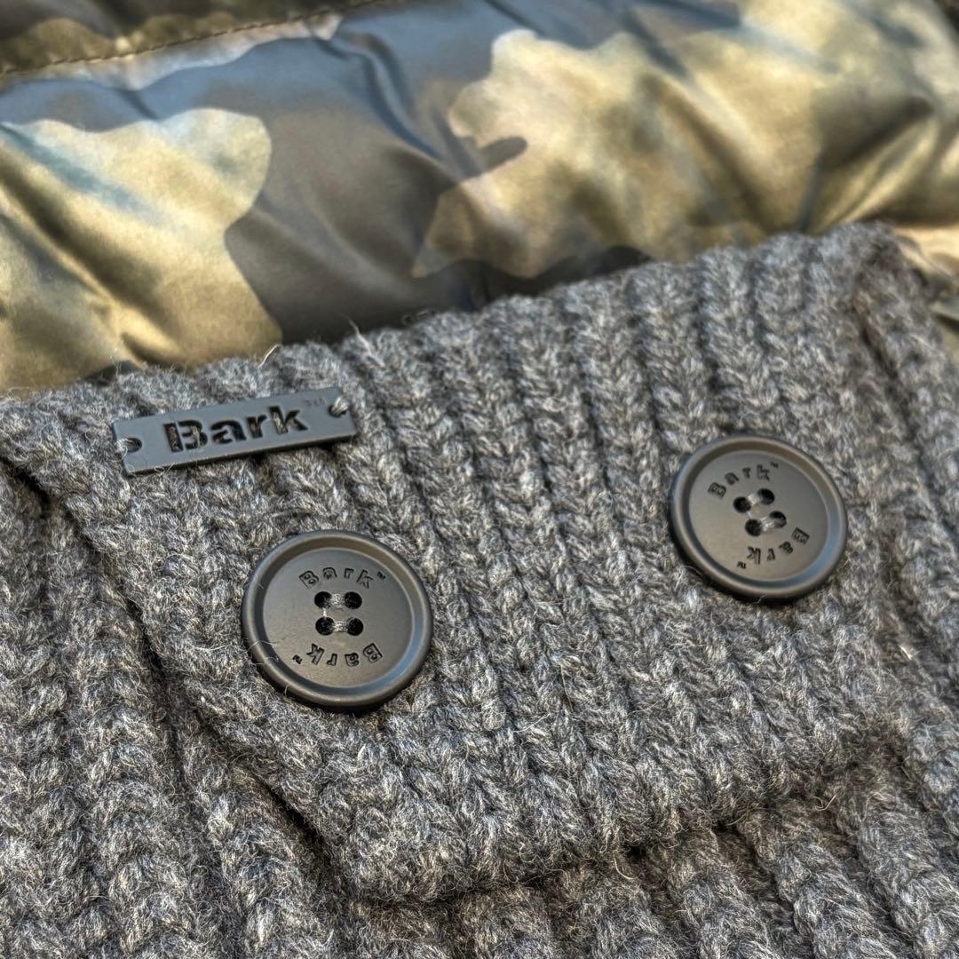 未使用級✨BARK ダウン×ニット　カモフラ　ダッフルコート　ブルゾン　2way