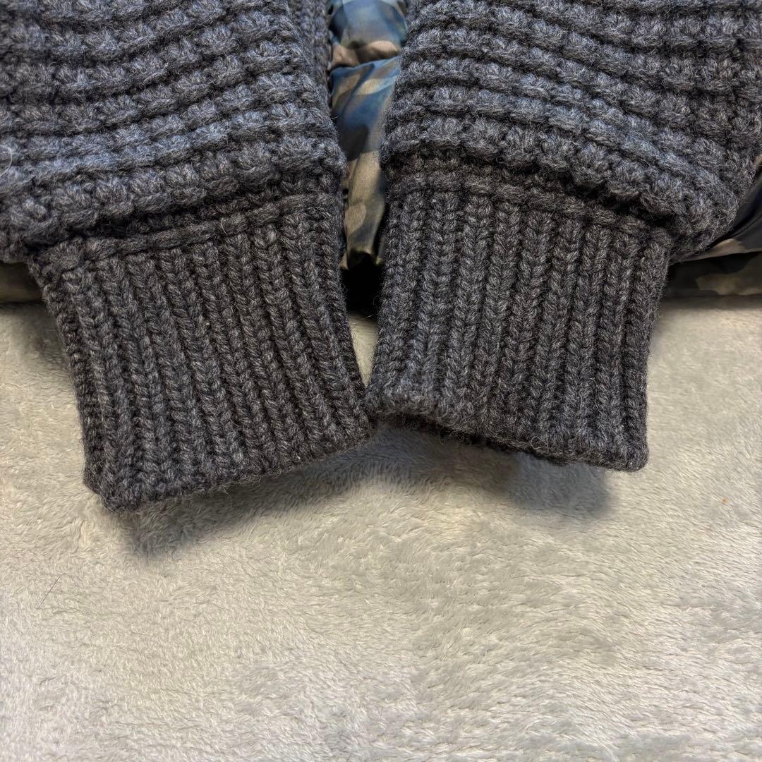 未使用級✨BARK ダウン×ニット　カモフラ　ダッフルコート　ブルゾン　2way