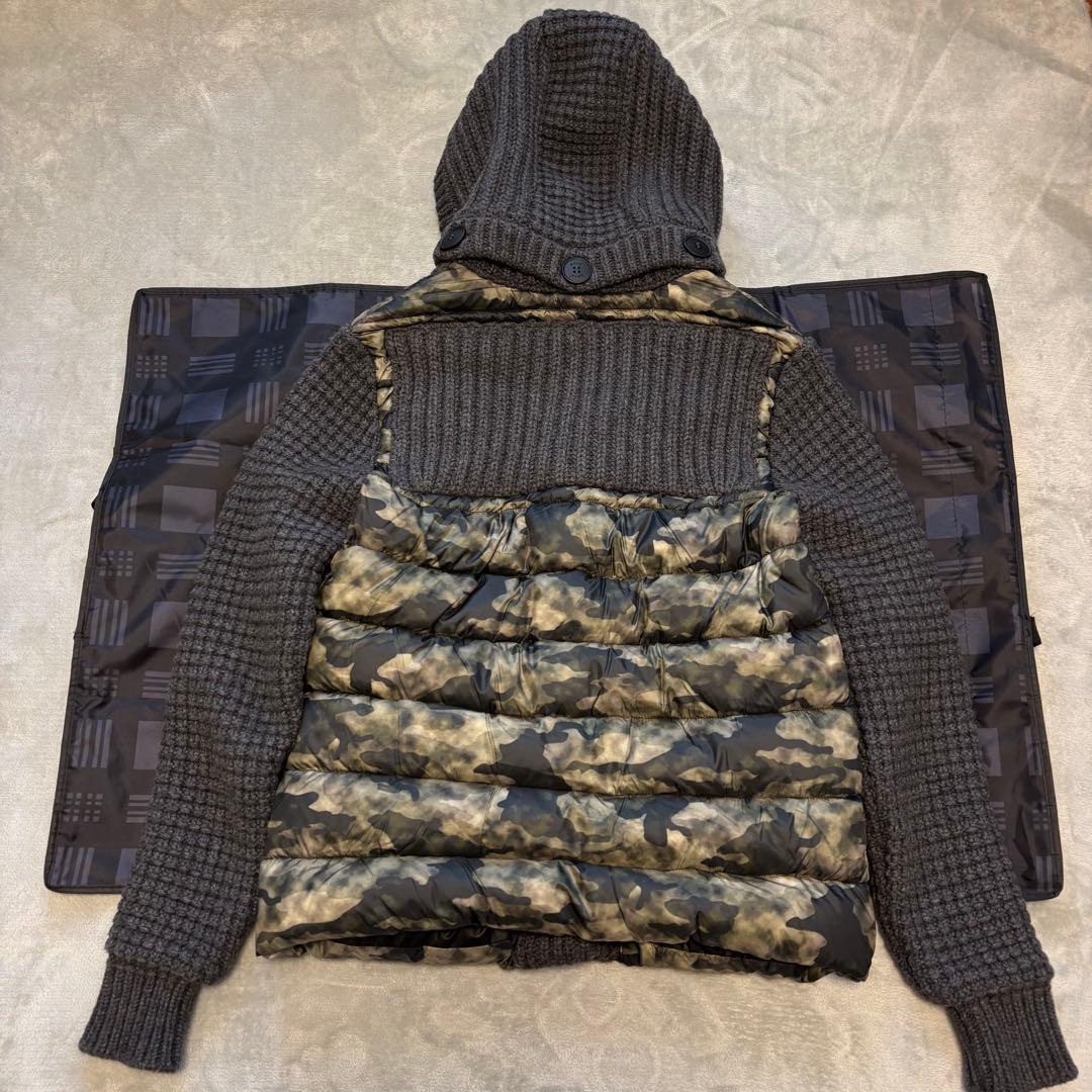 未使用級✨BARK ダウン×ニット　カモフラ　ダッフルコート　ブルゾン　2way