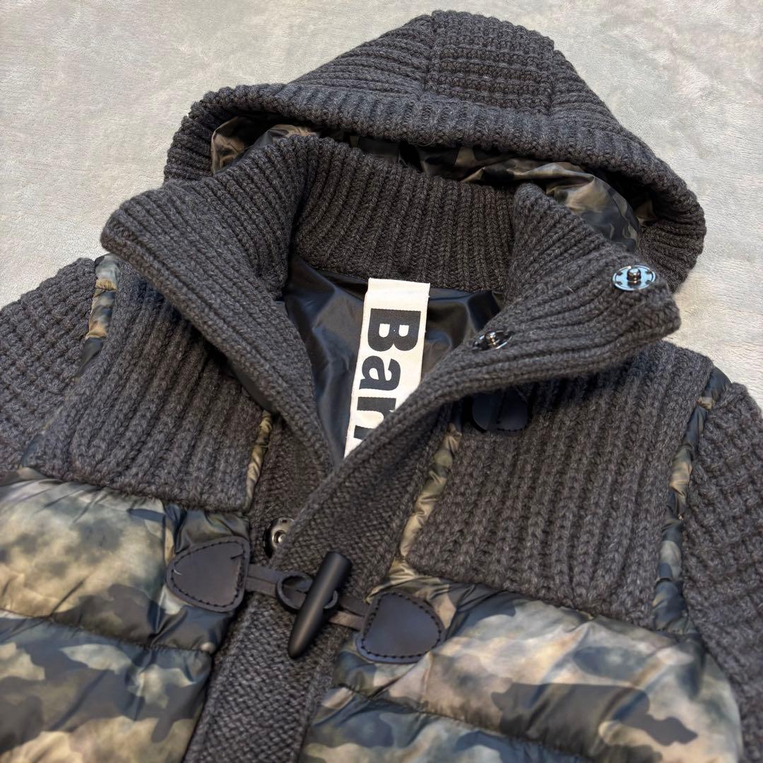 未使用級✨BARK ダウン×ニット　カモフラ　ダッフルコート　ブルゾン　2way