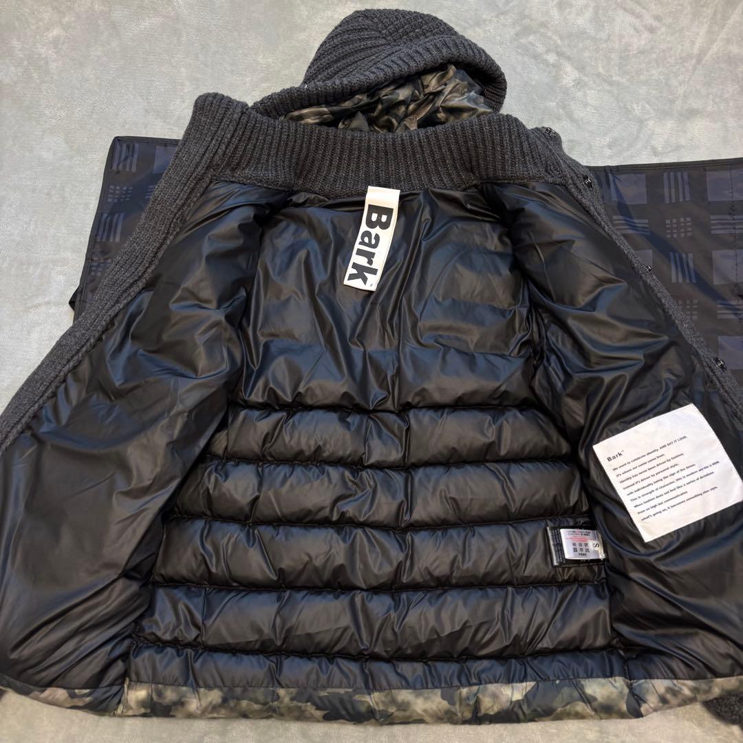 未使用級✨BARK ダウン×ニット　カモフラ　ダッフルコート　ブルゾン　2way