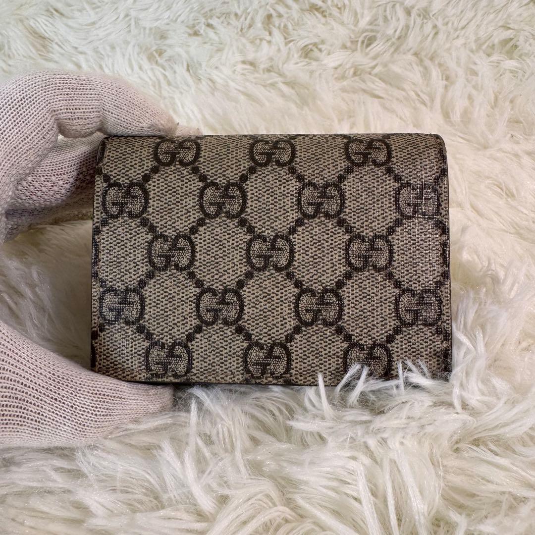 GUCCI グッチ 折財布 PVC レザー GGスプリーム チェリー 赤 箱付き