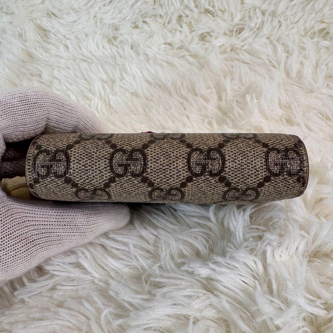 GUCCI グッチ 折財布 PVC レザー GGスプリーム チェリー 赤 箱付き
