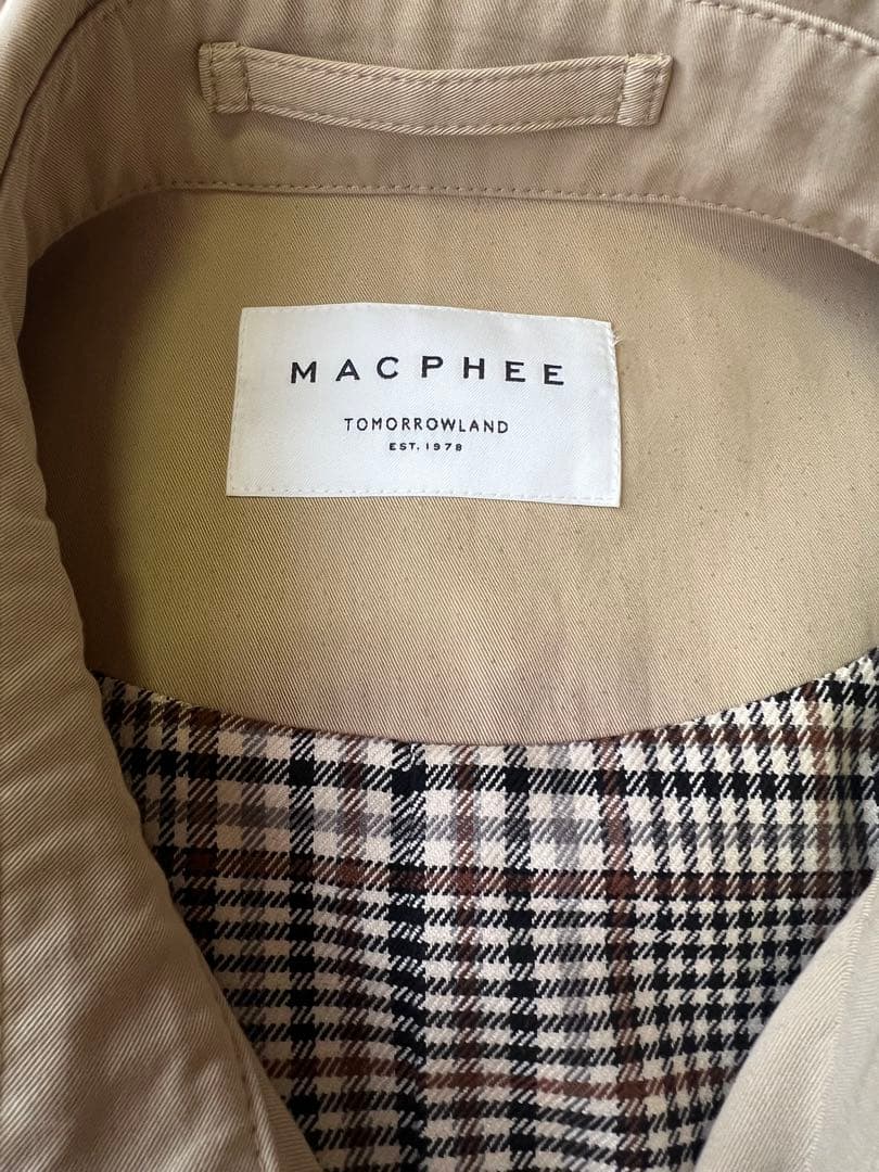 macphee コットンナイロンシャンブレー ケープコート