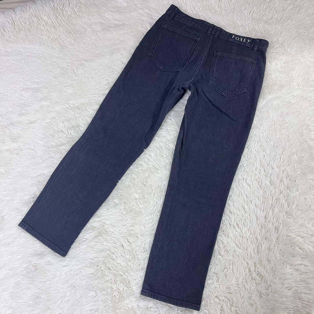 【美品】定価約5万 FOXEY NEW YORK デニムパンツ 38 インディゴ