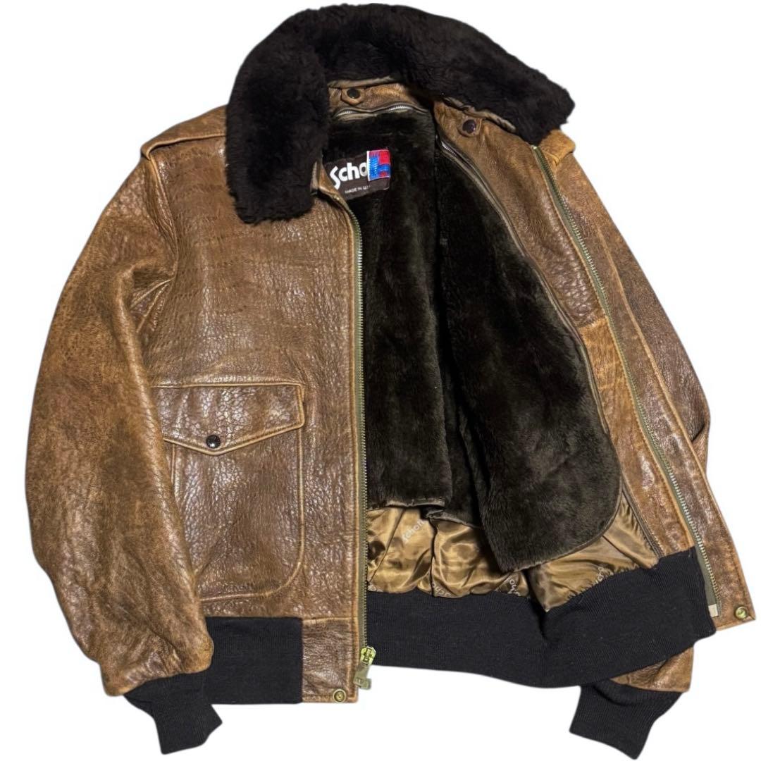 Schott 米国製 AT981 G-1 A-2 本革 フライトジャケット 40