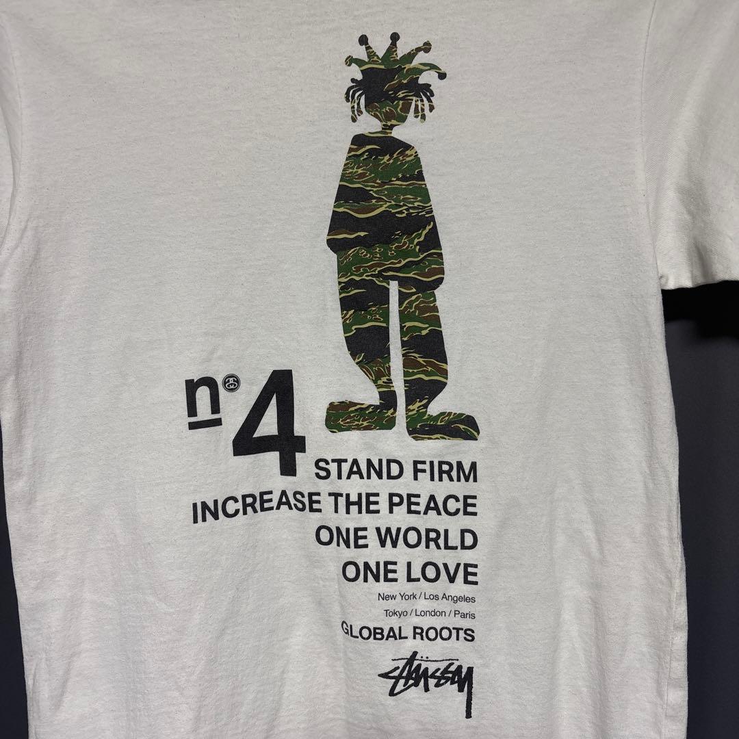 ピ*ツ様 Stussy ステューシー シャドーマン カモフラ 迷彩 Tシャツホワ
