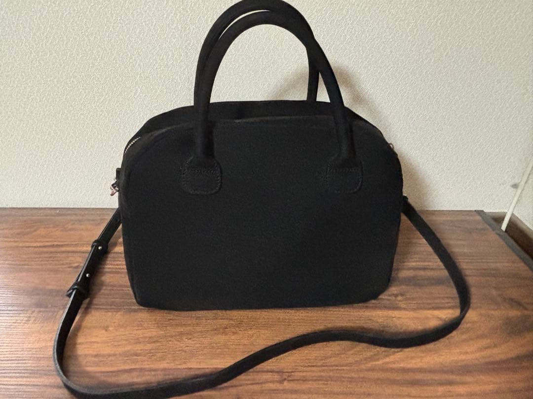 Rich I M.DOME ヌバック レザーボストンバッグ MEDIUM 黒